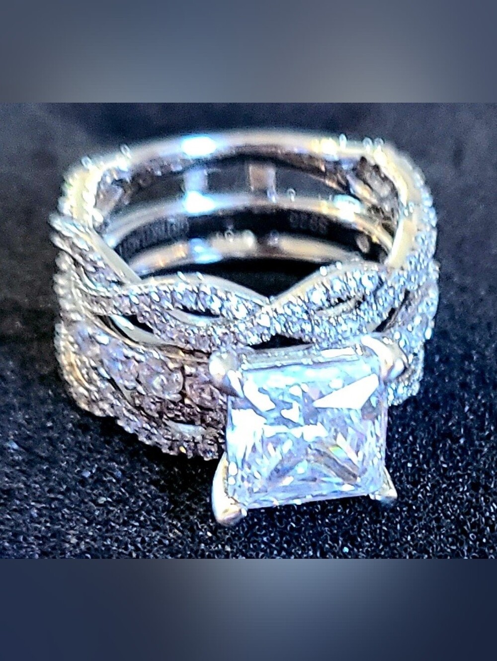 Princess Cut Engagement Ring & Wedding Band Set